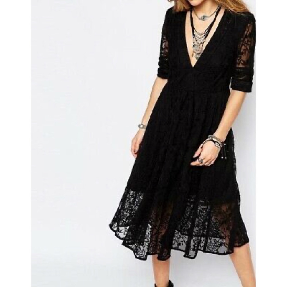 FP mountain laurel lace crochet dress